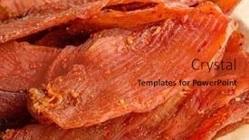  Presentation with parchment - Presentation theme with spicy-chicken-jerky-on-parchment background and a red colored foreground