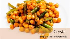  Presentation with chickpea - Audience pleasing slide deck consisting of spicy-chickpea-with-green-beans backdrop and a gold colored foreground
