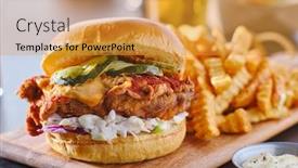 Presentation with nashville - PPT theme enhanced with spicy-nashville-hot-chicken-sandwich background and a gold colored foreground