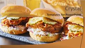  Presentation with nashville - Beautiful presentation design featuring spicy-nashville-hot-chicken-sandwich backdrop and a yellow colored foreground
