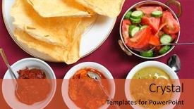  Presentation with indian food - Theme with spicy pickles from left andhra background and a red colored foreground