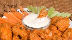  Presentation with hot sauce - Presentation theme enhanced with spicy-plate-of-chicken-hot background and a coral colored foreground