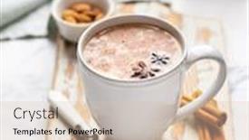  Presentation with milk tea - Slide set consisting of spicy-tea-with-milk background and a soft green colored foreground