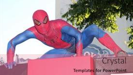  Presentation with spiderman - Beautiful PPT layouts featuring spiderman-at-the-amazing-spiderman backdrop and a coral colored foreground