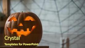  Presentation with of happy birthday candles - Slides having spiders candles and other attributes background and a tawny brown colored foreground