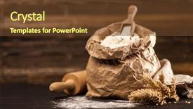  Presentation with flour - Slide set enhanced with spikes - bag of flour background and a  colored foreground