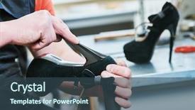  Presentation with repair - Theme enhanced with spikes - shoemaker repair female spike shoe background and a ocean colored foreground