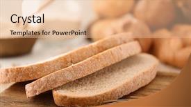  Presentation with bread - Slides enhanced with spikes - wooden board with slices background and a lemonade colored foreground