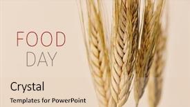  Presentation with food festival valentine day - Audience pleasing PPT theme consisting of spikes and the text food backdrop and a lemonade colored foreground