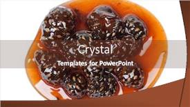  Presentation with pine cone - Presentation design having spill-of-pine-cone-jam background and a tawny brown colored foreground