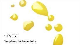  Presentation with olive oil - Theme consisting of spilled olive oil on white background and a white colored foreground