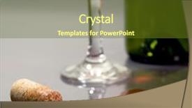  Presentation with bottle red wine - PPT layouts having spilled red wine and cork with bottle and a glass on the background background and a tawny brown colored foreground