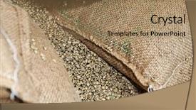  Presentation with processing - Slide deck with spilled unroasted coffee on processing background and a coral colored foreground