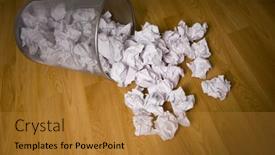  Presentation with spilling - Colorful theme enhanced with spilling-office-trash backdrop and a gold colored foreground