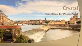  Presentation with italy - Presentation consisting of spillway-on-the-arno-river background and a lemonade colored foreground