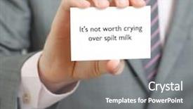  Presentation with saying - Presentation theme featuring spilt milk - saying background and a gray colored foreground