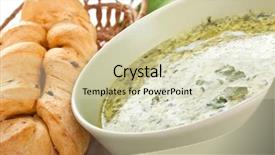  Presentation with spinach - Amazing slides having spinach cream soup backdrop and a soft green colored foreground