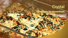  Presentation with restaurant equipment and utilises - Beautiful presentation theme featuring spinach feta strata in kitchen backdrop and a  colored foreground