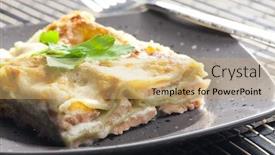  Presentation with spinach - Beautiful slides featuring spinach lasagne with salmon backdrop and a coral colored foreground