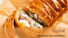  Presentation with spinach - Slide set consisting of spinach-pie-italian-stromboli background and a gold colored foreground