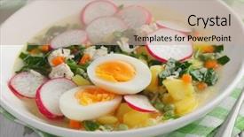  Presentation with cauliflower - Slides with spinach potato carrot cauliflower background and a mint green colored foreground