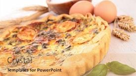  Presentation with spinach - Theme having spinach-quiche background and a yellow colored foreground