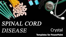  Presentation with spinal - Slide deck featuring spinal-cord-disease-text background and a black colored foreground