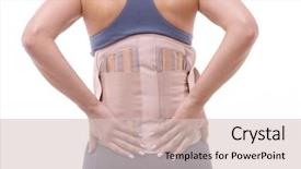  Presentation with spinal - Audience pleasing PPT layouts consisting of spinal fracture - orthopedic corset on the human backdrop and a lemonade colored foreground