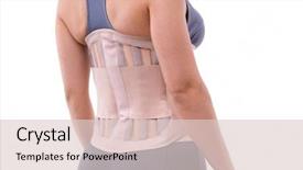  Presentation with spinal - Cool new theme with spinal fracture - orthopedic corset on the human backdrop and a lemonade colored foreground