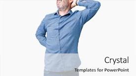  Presentation with hand wrist pain - Slide deck consisting of spine cervical - handsome middle age elegant senior background and a white colored foreground