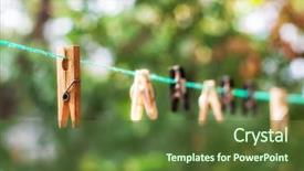 Presentation with plastic - Audience pleasing slide set consisting of sping - old wooden and plastic clothespins backdrop and a  colored foreground