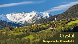  Presentation with italy - PPT theme enhanced with spinga-vilage-in-south-tyrol background and a tawny brown colored foreground