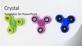  Presentation with entertainment - Theme consisting of object - three fidget spinner background and a white colored foreground