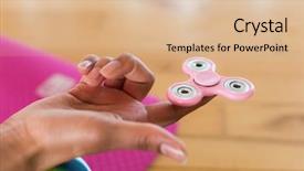  Presentation with fitness - Audience pleasing slides consisting of spinner in a fitness room backdrop and a  colored foreground