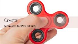  Presentation with waiter hand in white glove - Beautiful PPT layouts featuring spinner-in-hand-isolated backdrop and a coral colored foreground