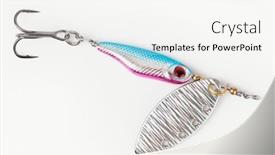  Presentation with hunting and fishing lodge - Theme having spinner-lure-for-predator-fishing background and a white colored foreground