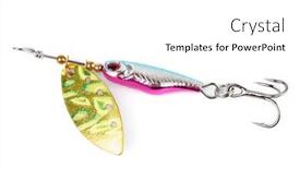  Presentation with sports fishing - Presentation featuring spinner-lure-for-predator-fishing background and a white colored foreground