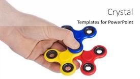  Presentation with waiter hand in white glove - Beautiful PPT layouts featuring spinners in hand isolated on white background backdrop and a white colored foreground