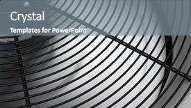  Presentation with air conditioning - PPT theme with spinning air conditioning fan background and a gray colored foreground
