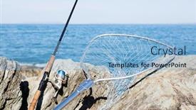  Presentation with spinning - Beautiful presentation theme featuring spinning-and-fishing-net backdrop and a light blue colored foreground