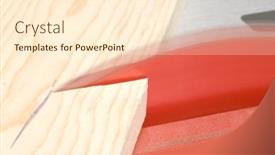  Presentation with blade - PPT theme consisting of spinning-blade-of-a-table background and a cream colored foreground