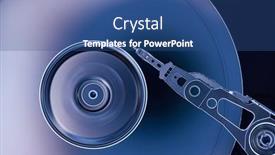  Presentation with spinning - Theme having spinning-hard-drive-disks background and a ocean colored foreground