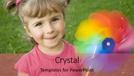  Presentation with windmill - Amazing slides having spring wind mill windmills - cute girl with colored windmill backdrop and a coral colored foreground