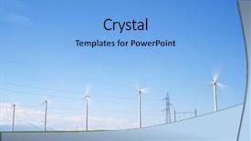  Presentation with substation - Slide set enhanced with substations - windmills and electrical substation zaragoza background and a light blue colored foreground