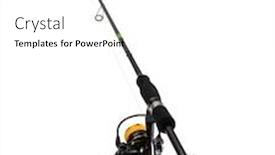  Presentation with spinning - Audience pleasing presentation design consisting of spinning-rod-for-fishing-isolated backdrop and a white colored foreground