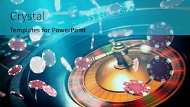  Presentation with roulette - Slides enhanced with spinning-roulette-table-close-up background and a teal colored foreground