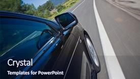  Presentation with road safety drive - Audience pleasing presentation consisting of spinning wheel - car driving fast backdrop and a navy blue colored foreground