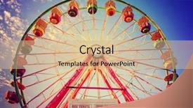  Presentation with spinning - Presentation theme having spinning wheel - fair ride shot background and a soft green colored foreground