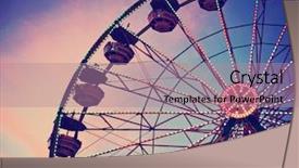  Presentation with spinning wheel - Audience pleasing slide set consisting of spinning wheel - fair ride shot backdrop and a coral colored foreground