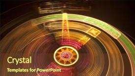  Presentation with spinning wheel - Audience pleasing PPT theme consisting of spinning wheel - long exposure night shot backdrop and a tawny brown colored foreground